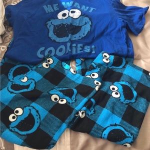 Cookie Monster Mens Pajamas